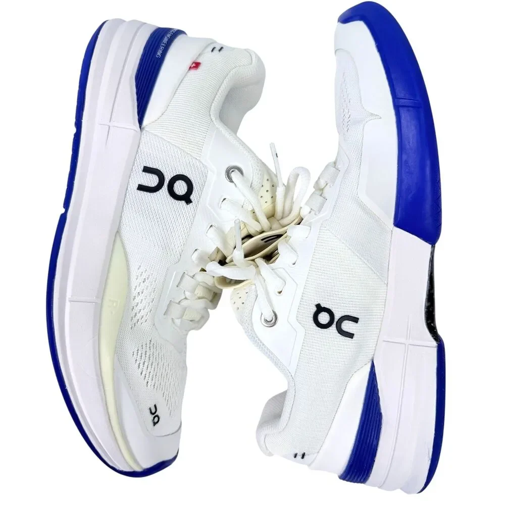 On THE ROGER Pro Women 8 White Cobalt Blue Professional Tennis Carbon Plate - Picture 6 of 10